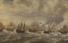 Episode from the Four Days' Naval Battle of June 1666 (oil on canvas)
