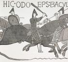 Bishop Eudes holding his Baton of Office at the Battle of Hastings, c.1880 (litho)