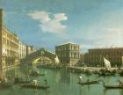 The Rialto Bridge, Venice (oil on canvas)