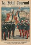 Honour to Polytechnique and Saint-Cyr, front cover illustration from 'Le Petit Journal', supplement illustre, 26th April 1914 (colour litho)