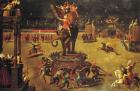 The Elephant Carousel (oil on canvas)