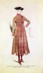 Uniform worn by women porters at the Bank of England 1917-20 (pen & ink with w/c on paper)