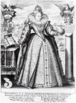 Queen Elizabeth I (1533-1603) 1596 (engraving) (b/w photo)