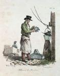 The Lamplighter, engraved by Francois Seraphin Delpech (1778-1825) (colour litho)