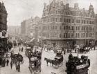 Tottenham Court Road Corner, London, England in the late 19th century. From Living London, published c.1901