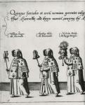 Heralds in the funeral cortege of Sir Philip Sidney on the way to St. Paul's Cathedral, 1587 (engraving)
