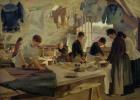 Ironing Workshop in Trouville, 1888 (oil on canvas)