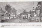 Main street in Worcester, from 'Historical Collections of Massachusetts', by John Warner Barber, engraved by J. Downes, 1839 (engraving)