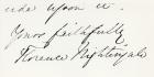 Signature of Florence Nightingale (1820-1910) (pen on paper) (b/w photo)