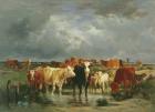 The Approach of a Storm (oil on canvas)