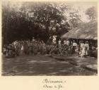 Burmese dancers celebrating, Burma, late 19th century (albumen print) (b/w photo)