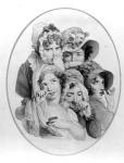 Lady Snuff Takers, c.1800 (litho)