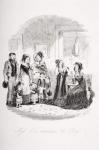 Miss Tox introduces 'The Party', illustration from 'Dombey and Son' by Charles Dickens (1812-70) first published 1848 (litho)