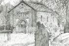 Old Church, Prestbury, 2009, (Ink on paper)