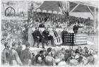 The Atlanta International Cotton Exposition: Opening Address by Governor Colquitt, from 'Harper's Weekly' (engraving) (b/w photo)