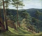View of Mount Brocken, 1829 (oil on paper on board)