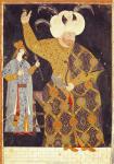 Portrait of Sultan Selim II (1524-74) firing a bow and arrow (gouache on paper)