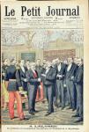In the Elysee Palace, the Ceremonial Transfer of Powers of the President of the French Republic, illustration from 'Le Petit Journal', 25th February 1906 (coloured engraving)