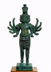 Shiva with many arms and heads, Angkor (bronze)