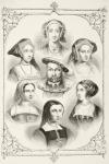 King Henry VIII of England and his six wives, from 'The National and Domestic History of England' by William Hickman Smith Aubrey (1858-1916) published London, c.1890 (litho)