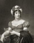 Mme de Stael, from 'The Gallery of Portraits', published in 1833 (engraving)