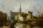 View of the Church of St. Peter, Caen, 1841 (oil on canvas)