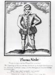 Thomas Nashe (1567-c.1601), from a pamphlet, pub. in 1597 (woodcut) (b/w photo)