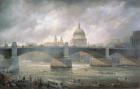 St. Paul's Cathedral from the Southwark Bank, Doggett Coat and Badge Race in Progress