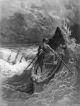 The Pilot faints, scene from 'The Rime of the Ancient Mariner' by S.T. Coleridge, published by Harper & Brothers, New York, 1876 (wood engraving)