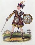 Portrait of Thomas James Serle (c.1799-1889) as Rob Roy Macgregor (coloured engraving)