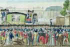 Return of the French Royal Family to Paris on the 25th June 1791 (coloured engraving)