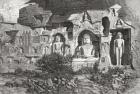 Jain Sculptures at the Gwalior Fort, Madhya Pradesh, India in the 19th century.