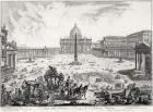 View of St. Peter's Basilica and Piazza, from the 'Views of Rome' series, c.1760 (etching)