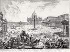 View of St. Peter's Basilica and Piazza, from the 'Views of Rome' series, c.1760 (etching)