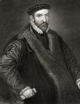 Portrait of Sir Nicholas Bacon (1510-1579) from 'Lodge's British Portraits', 1823 (engraving)
