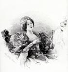 Sleeping Beauty, illustration from 'Les Contes de Perrault' by Charles Perrault, published 1894 (engraving)