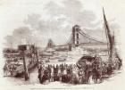 Opening of the Hungerford Suspension Bridge, from 'The Illustrated London News', 3rd May 1845 (engraving)
