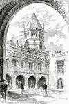 Rugby School, the Chapel Tower from the Old Quad, from 'The English Illustrated Magazine', 1891-92 (litho)