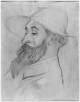 Aristide Maillol, 1902 (pencil & charcoal on paper) (b/w photo)