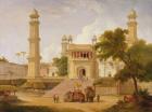 Indian Temple, said to be the Mosque of Abo-ul-Nabi, Muttra, 1827 (oil on canvas)