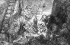 The Circumcision, 1654 (etching) (b/w photo)
