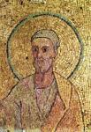 Detail of St. Peter, from the Crypt of St. Peter, c.700 AD (mosaic) (see also 151558)