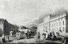 The Mint of Santiago, from 'Travels into Chile over the Andes in the years 1820 and 1821 '(litho) (b/w photo)