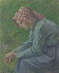 A Seated Peasant Woman, 1885 (oil on canvas)