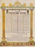 The Constitution of the United States of America (coloured engraving)