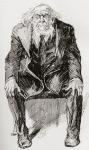 Provis. Illustration by Harry Furniss for the Charles Dickens novel Great Expectations, from The Testimonial Edition published 1910.
