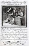 The High Church Champion and his two Seconds, 1709 (engraving) (b/w photo)