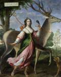 Marie de Rohan-Montbazon (1600-79) Duchess of Chevreuse as Diana the Huntress (oil on canvas)