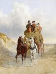 The Royal Mail Coach on the Road, 1841 (oil on panel)