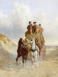 The Royal Mail Coach on the Road, 1841 (oil on panel)